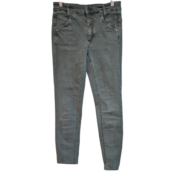 Free People We The Free Mid-Rise Skinny Jeans Size 27 Gray Denim Made In Turkey - Picture 1 of 16
